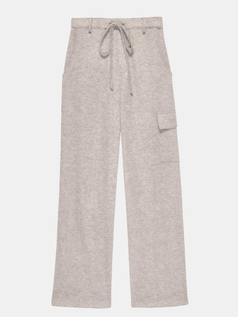 Clothing DONNI Pants | Sweater Cargo Pant Heathered Oat