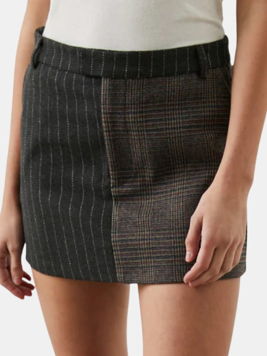 Clothing RAILS Mini | Prim Skirt Pinstripe Plaid Mix