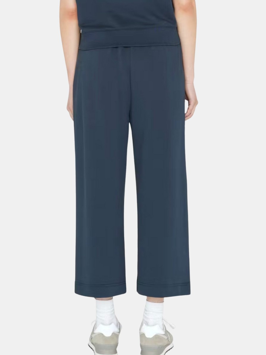 Clothing Frame Pants | Cropped Wide Leg Sweatpant Navy